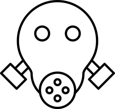 Gaz Maskesi Satırı Simge Tasarımı