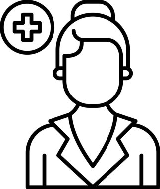 Hemşire Satır Simgesi Tasarımı