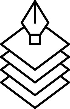 Katmanlar Çizgisi Simge Tasarımı