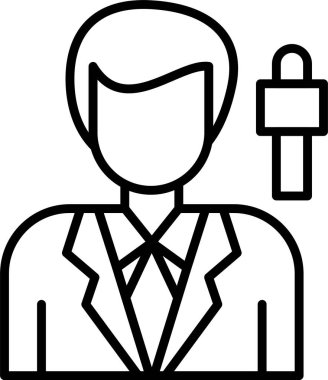 Gazeteci Satır Simgesi Tasarımı