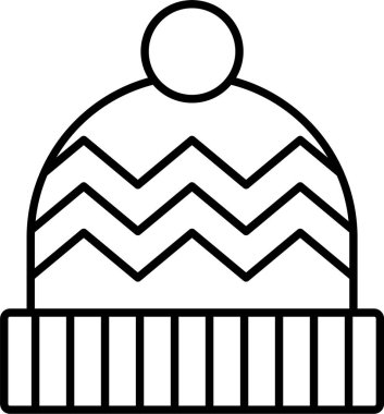 Örgü Şapka Satırı Simgesi Tasarımı