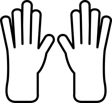 Deri Eldiven Çizgisi Simge Tasarımı