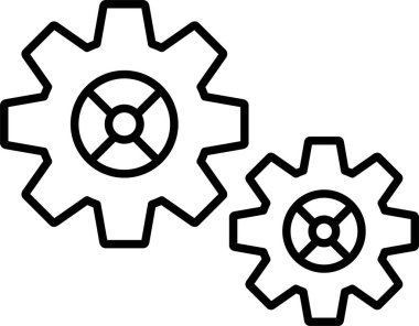 Vites çizgisi simgesi tasarımı