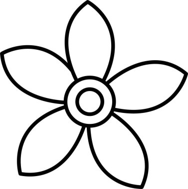 Alpine Forget Me Not Line Icon Design clipart