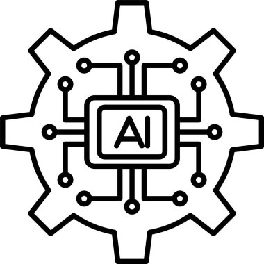 Yapay zeka hattı simgesi tasarım