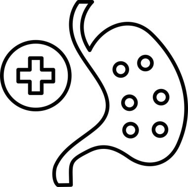 Gastroenteroloji Satır Simgesi Tasarımı