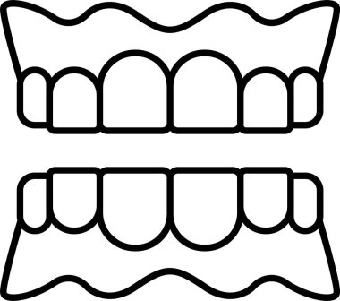 Takma diş Satırı Simgesi Tasarımı