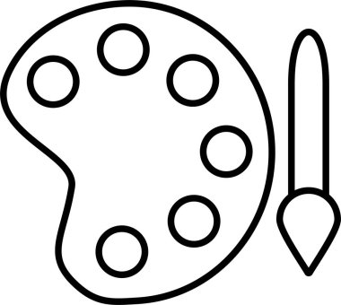 Renk Paleti Satırı Simgesi Tasarımı