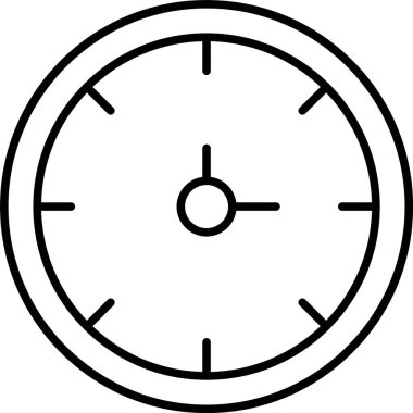 Saat Çizgisi Simgesi Tasarımı