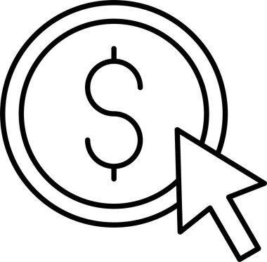 Tıklama satırı simgesi tasarımına öde