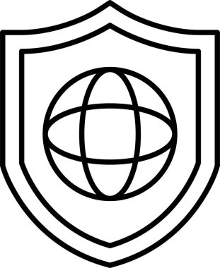 Korumalı ağ satır simgesi tasarım