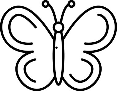 Kelebek Çizgisi Simgesi Tasarımı