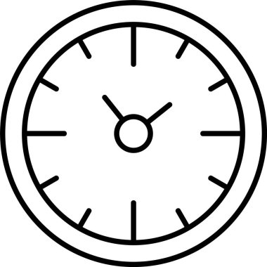 Saat Çizgisi Simgesi Tasarımı