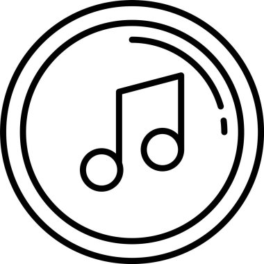 Music Note Satır Simgesi Tasarımı