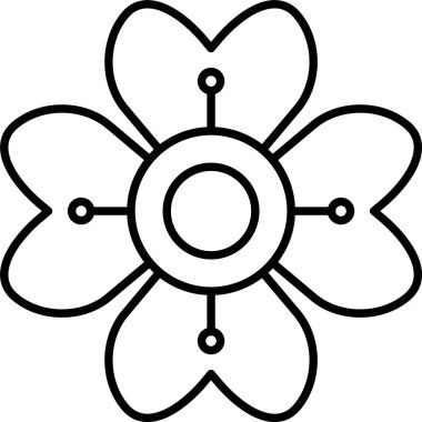 Ortanca Çizgisi Simge Tasarımı