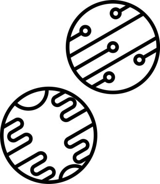 Gezegenler Çizgisi Simge Tasarımı