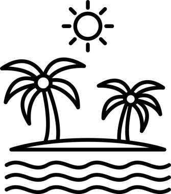 Ada Çizgisi Simgesi Tasarımı