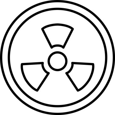 Radyoaktivite Satır Simgesi Tasarımı