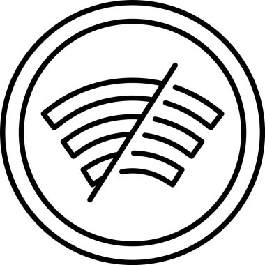 Bağlantı koptu çizgi simgesi tasarımı