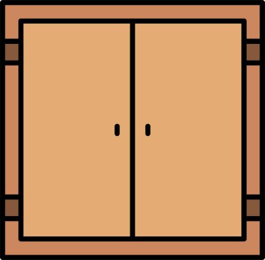 Kapı Satırı Doldurulmuş simge Tasarımı