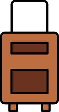 Bagaj Satırı Doldurulmuş Simge Tasarımı