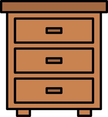 Çekmece Satırı Doldurulmuş Simge Tasarımı