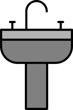 Sink Line Doldurulmuş simge Tasarımı