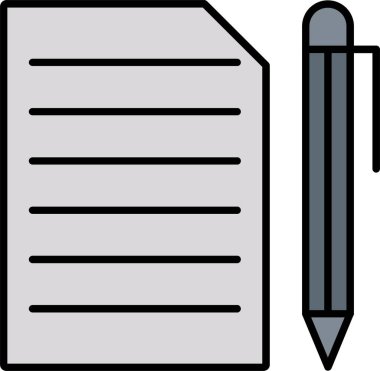 Simge Tasarımı Doldurulmuş Belge Satırı