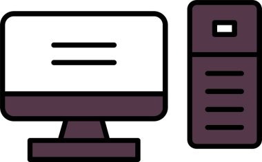 Bilgisayar Masaüstü Satırı Simge Tasarımı Dolduruldu