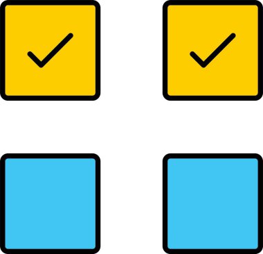 Kutu Satırı Doldurulmuş Simge Tasarımı Kontrol Et