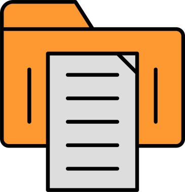 Simge Tasarımı Doldurulmuş Belge Satırı