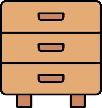 Çekmece Satırı Doldurulmuş Simge Tasarımı