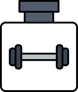 Protein Satırı Doldurulmuş Simge Tasarımı