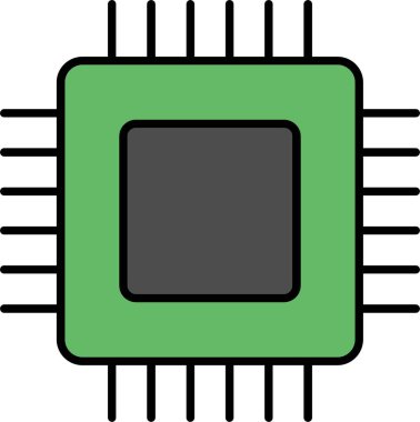 Devre Çizgisi Simge Tasarımı Dolduruldu