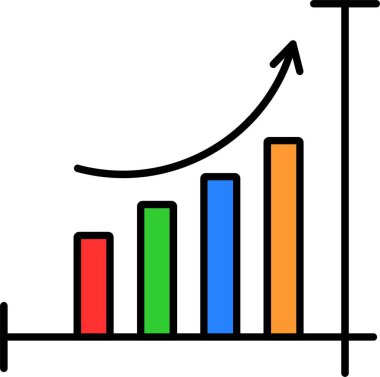 Çubuk Çizelgesi Doldurulmuş Simge Tasarımı