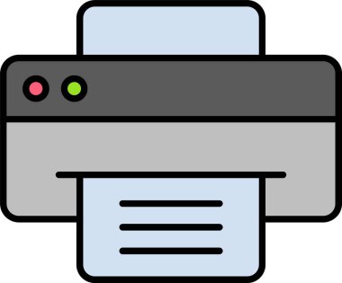 Yazıcı Satırı Doldurulmuş Simge Tasarımı