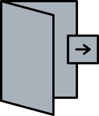 Çıkış Satırı Doldurulmuş Simge Tasarımı