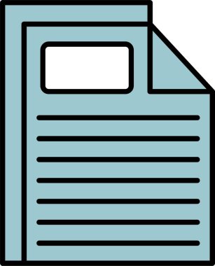 Dosya Satırı Doldurulmuş Simge Tasarımı