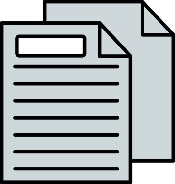 Dosya Satırı Doldurulmuş Simge Tasarımı