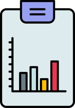 Çubuk Çizelgesi Doldurulmuş Simge Tasarımı