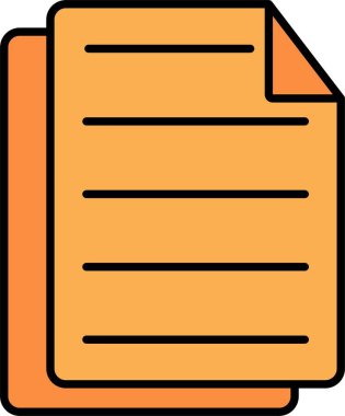 Dosya Satırı Doldurulmuş Simge Tasarımı