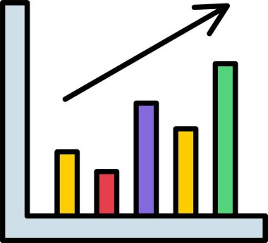 Çubuk Çizelgesi Doldurulmuş Simge Tasarımı