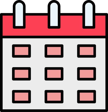 Takvim Satırı Doldurulmuş simge Tasarımı