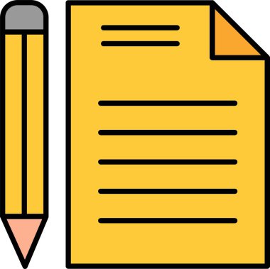 Simge Tasarımı Doldurulmuş Belge Satırı