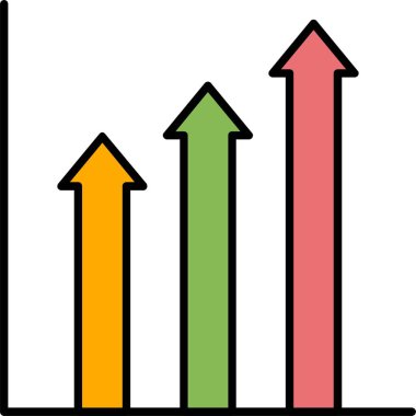Trend Satırı Doldurulmuş Simge Tasarımı