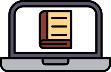 Çevrimiçi Dolu Öğrenme Satırı Simge Tasarımı