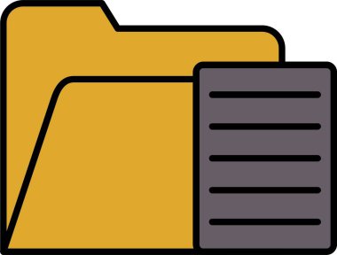 Simge Tasarımı Doldurulmuş Belge Satırı