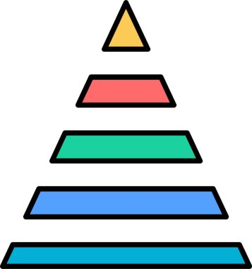 Simge Tasarımı Doldurulmuş Piramit Çizelgesi Satırı