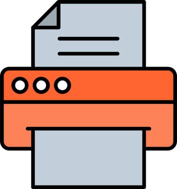 Yazıcı Satırı Doldurulmuş Simge Tasarımı