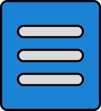 Menü Satırı Doldurulmuş Simge Tasarımı